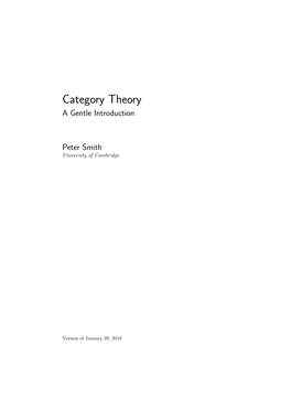 Category Theory: a Gentle Introduction