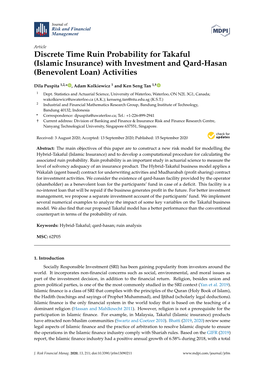 Discrete Time Ruin Probability for Takaful (Islamic Insurance) with Investment and Qard-Hasan (Benevolent Loan) Activities