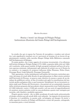 Nei Disegni Di Pelagio Palagi. Letteratura Illustrata Dal Fondo Palagi Dell’Archiginnasio