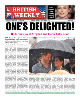 Queen's Joy at Meghan and Harry Baby News