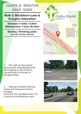 OADBY & WIGSTON WALK GUIDE Distance