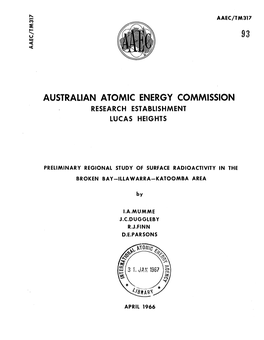 Australian Atomic Energy Commission Research Establishment Lucas Heights