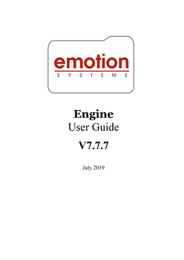 Engine User Manual V7.7.7