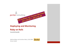 Deploying and Monitoring Ruby on Rails a Practical Guide