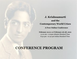 CONFERENCE PROGRAM About the Conference