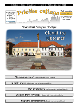 Prleške Cejtnge, Številka 3, Letnik 1, Petek 28. Maj 2010