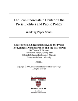 The Kennedy Administration and the Bay of Pigs by Thomas W