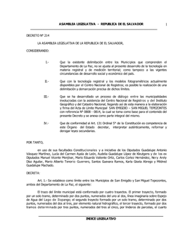 Asamblea Legislativa - Republica De El Salvador 1 ______