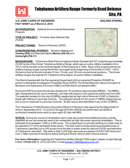 Pennsylvania-Tobyhanna Artillery Range FUDS