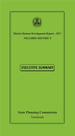 Executive Summary Book the Nilgiris.Pmd