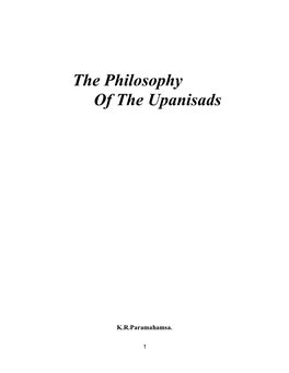 The Philosophy of the Upanisads