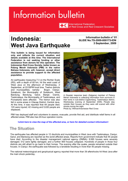 Indonesia: West Java Earthquake