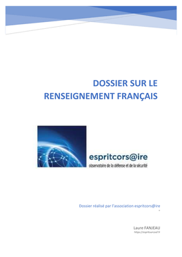 Dossier Sur Le Renseignement Français