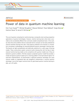 Power of Data in Quantum Machine Learning
