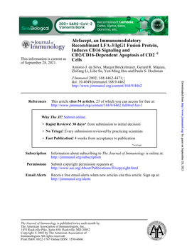 Cells + CD2/CD16-Dependent Apoptosis of CD2 Induces CD16