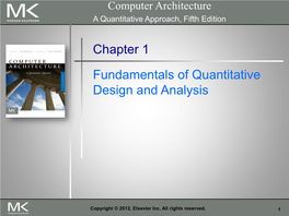 Chapter 1: Fundamentals of Quantitative Design and Analysis