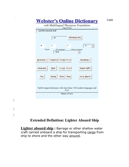 Lighter Aboard Ship