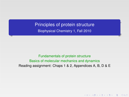 Basics of Protein Structure  15