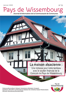 Janvier 2020 N° 31 Pays De Wissembourg Journal D’Information De La Communauté De Communes