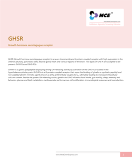 Growth Hormone Secretagogue Receptor