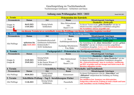 Gesellenprüfung Im Tischlerhandwerk Anhang Zum