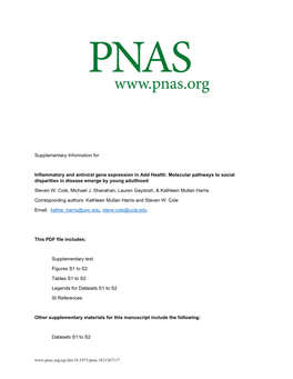 Supplementary Information for Inflammatory and Antiviral