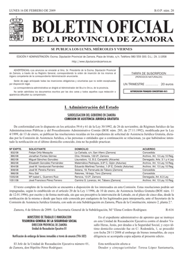 Boletin Oficial De La Provincia De Zamora