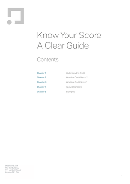 Know Your Score a Clear Guide