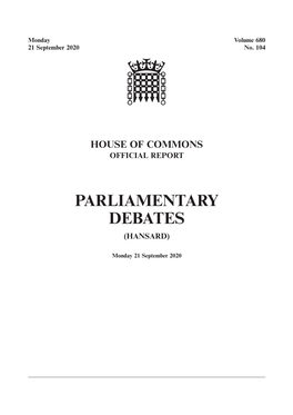 Whole Day Download the Hansard Record of the Entire Day in PDF Format. PDF File, 0.92