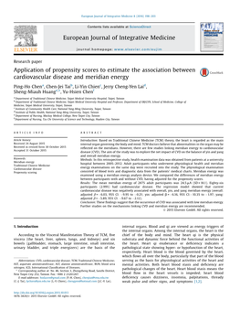 Application of Propensity Scores to Estimate the Association Between