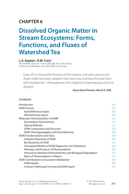 Stream Ecosystems in a Changing Environment © 2016 Elsevier Inc