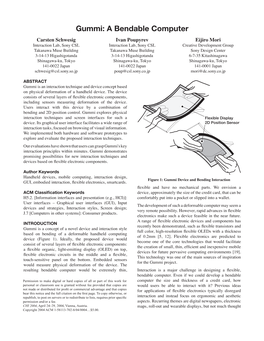 Gummi: a Bendable Computer