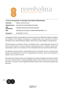 O Mito De Gungunhana Na Ideologia Nacionalista De Moçambique Autor