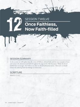 Once Faithless, Now Faith-Filled