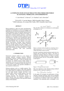 A Complete Study of Electroactive Polymers for Energy Scavenging: Modelling and Experiments