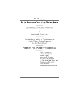 On Petition for a Writ of Certiorari to the United States Court of Appeals for the Tenth Circuit ______