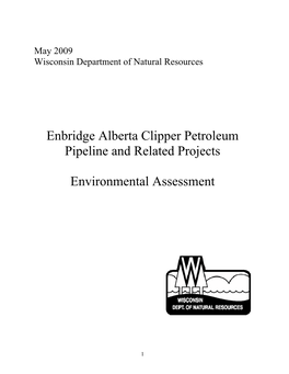 Enbridge Alberta Clipper Petroleum Pipeline and Related Projects EA