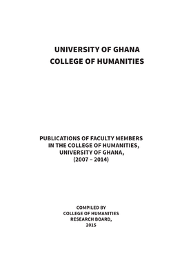 University of Ghana College of Humanities