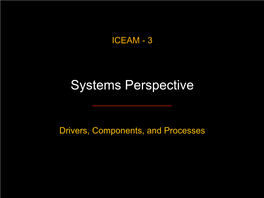 Systems Perspective