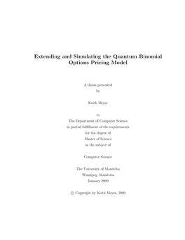 Extending and Simulating the Quantum Binomial Options Pricing Model