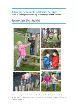 Hildcare Settings Guide to Creating Accessible Early Years Settings for SEN Children