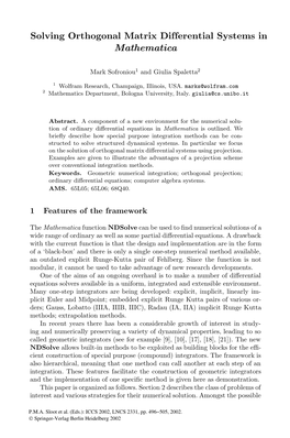 Solving Orthogonal Matrix Differential Systems in Mathematica