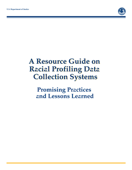 A Resource Guide on Racial Profiling Data Collection Systems