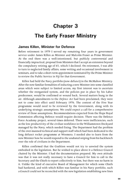 The Early Fraser Ministry