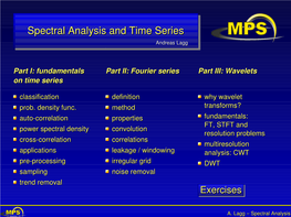 Spectral Analysis and Time Series