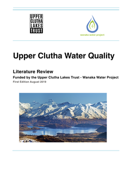 Upper Clutha Water Quality