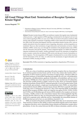Termination of Receptor Tyrosine Kinase Signal
