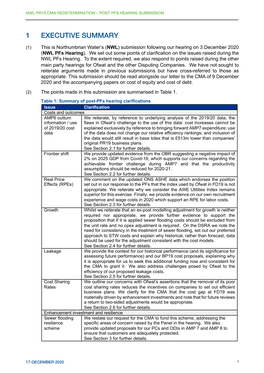 Northumbrian Water’S (NWL) Submission Following Our Hearing on 3 December 2020 (NWL Pfs Hearing)