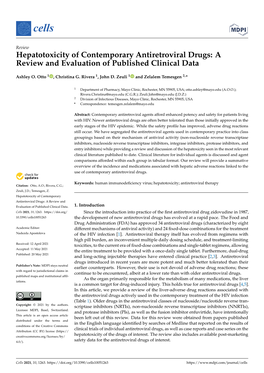 Hepatotoxicity of Contemporary Antiretroviral Drugs: a Review and Evaluation of Published Clinical Data