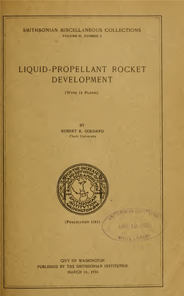 Liquid-Propellant Rocket Development